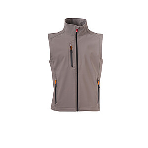 Pánská softshellová vesta PAYPER CREEK VEST L.I.T., kouřová, velikost XXS