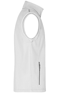 Pánská vesta James & Nicholson Promo softshell, bílá 3XL