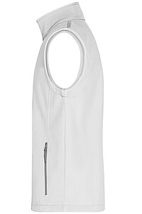 Pánská vesta James & Nicholson Promo softshell, bílá 3XL