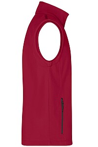 Pánská vesta James & Nicholson Promo softshell, červená/černá, velikost XXL