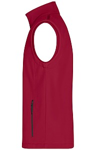 Pánská vesta James & Nicholson Promo softshell, červená/černá, velikost XXL