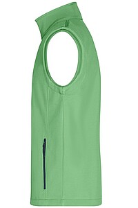 Pánská vesta James & Nicholson Promo softshell, zelená/námořní modrá, velikost M