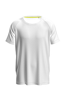 Pánské funkční tričko STEDMAN MESH RAGLAN, bílá, velikost 3XL - sportovní trička s vlastním potiskem