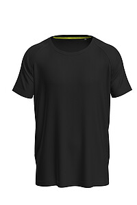Pánské funkční tričko STEDMAN MESH RAGLAN, černá, velikost XL