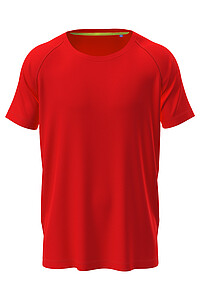 Pánské funkční tričko STEDMAN MESH RAGLAN, červená, velikost S