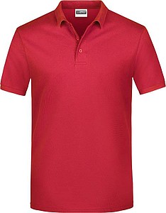 Pánské piqué polo James & Nicholson, červená, XL
