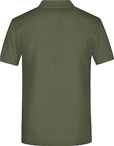 Pánské piqué polo James & Nicholson, sv. vojenská zelená, XL