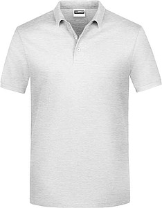 Pánské piqué polo James & Nicholson, světle šedý melír, L