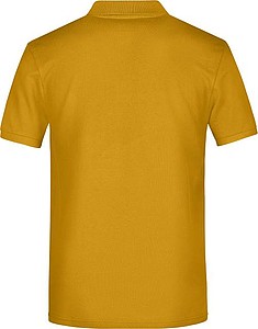 Pánské piqué polo James & Nicholson, tmavě žlutá, M