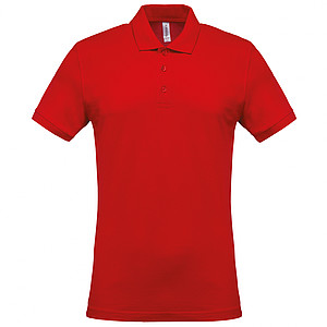 Pánské polotriko KARIBAN SHORT-SLEEVED PIQUÉ POLO SHIRT, červená, S