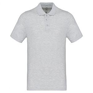 Pánské polotriko KARIBAN SHORT-SLEEVED PIQUÉ POLO SHIRT, světle šedá, L