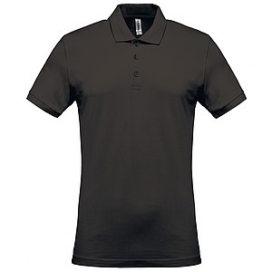 Pánské polotriko KARIBAN SHORT-SLEEVED PIQUÉ POLO SHIRT, tmavě šedá, 2XL