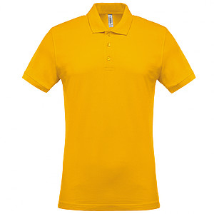 Pánské polotriko KARIBAN SHORT-SLEEVED PIQUÉ POLO SHIRT, žlutá, S