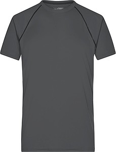 Pánské sportovní tričko James Nicholson sports T-shirt men, antracitová/černá, vel. S