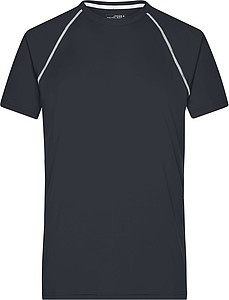 Pánské sportovní tričko James Nicholson sports T-shirt men, černá/bílá, vel. L