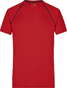 Pánské sportovní tričko James Nicholson sports T-shirt men, červená/černá, vel. S