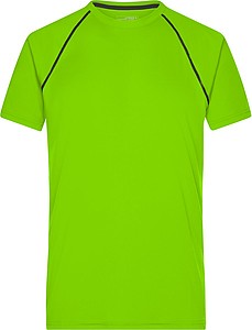 Pánské sportovní tričko James Nicholson sports T-shirt men, jasně zelená/černá, vel. L