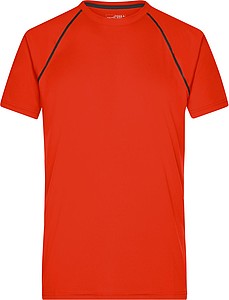 Pánské sportovní tričko James Nicholson sports T-shirt men, oranžová/černá, vel. S