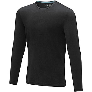 Pánské tričko s dlouhým rukávem Elevate PONOKA, černé, vel. XS - trička s potiskem