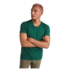 Pánské tričko s krátkým rukávem,výstřih do V, ROLY SAMOYEDO, tmavě zelená, vel. 2XL