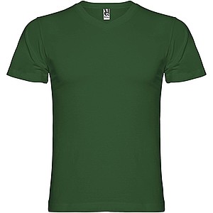Pánské tričko s krátkým rukávem,výstřih do V, ROLY SAMOYEDO, tmavě zelená, vel. S - firemní trička s potiskem
