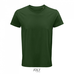 Pánské tričko SOLS CRUSADER MEN - ROUND-NECK FITTED JERSEY T-SHIRT, tmavě zelená, XL - ekologické reklamní předměty