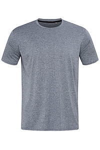 Pánské tričko STEDMAN RECYCLED SPORTS-T MOVE MEN, modrý melír, XXL - firemní trička s potiskem