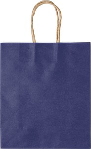 Papírová dárková taška, 18 x 8 x 21 cm, modrá - taška s vlastním potiskem