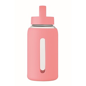 PARLA Láhev z borosilikátového skla 600 ml, jemně růžová