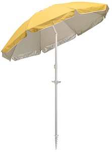 PAROT Plážový slunečník, dvoudílná tyč, pr.156cm, žlutý - reklamní slunečníky