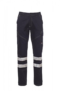 Payper WORKER REFLEX pracovní kalhoty s reflexními pruhy, námořní modrá, XS - kalhoty s potiskem