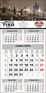 PĚTIMĚSÍČNÍ nástěnný kalendář 2026 - reklamní předměty