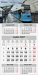PĚTIMĚSÍČNÍ nástěnný kalendář 2027 - reklamní předměty