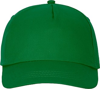Pětipanelová bavlněná čepice Feniks, tmavě zelená