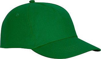 Pětipanelová bavlněná čepice Feniks, tmavě zelená
