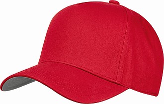 Pětipanelová kšiltovka, červená