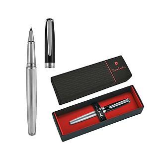PIERRE CARDIN CHRISTOPHE Kovový roller s modrou náplní - propisky s potiskem