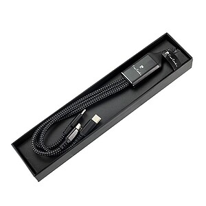 PIERRE CARDIN FLEUR Nabíjecí kabel se třemi konektory, černá