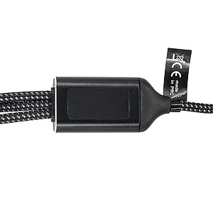 PIERRE CARDIN FLEUR Nabíjecí kabel se třemi konektory, černá