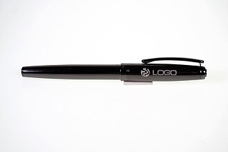 PIERRE CARDIN LAURENCE Kovový roller s modrou n., gunmetal