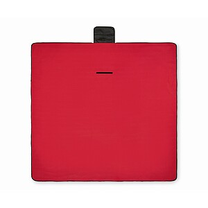 Pikniková deka z polar fleecu, červená