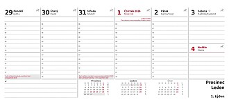 Plánovací kalendář 2027, stolní kalendář