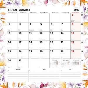 Plánovací kalendář 2027