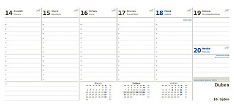Plánovací kalendář MODRÝ 2025, stolní kalendář