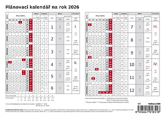 Plánovací karta 2026 - reklamní předměty