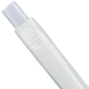 Plastová propiska s bílým tělem, bílá