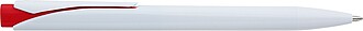 Plastová propiska s bílým tělem, červená