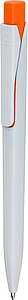 Plastová propiska s bílým tělem, oranžová