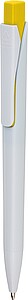 Plastová propiska s bílým tělem, žlutá