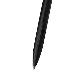 Plastová propiska s žebrovaným úchopem, černá